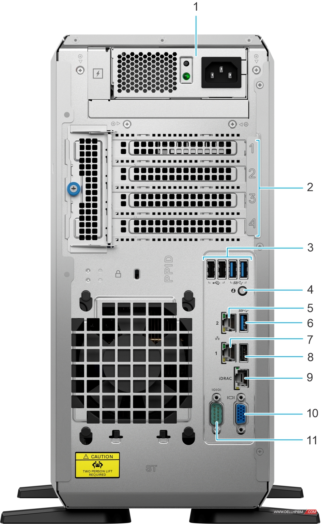 戴尔Dell PowerEdge T360塔式服务器产品样式，外部形态，内部构造及配套说明