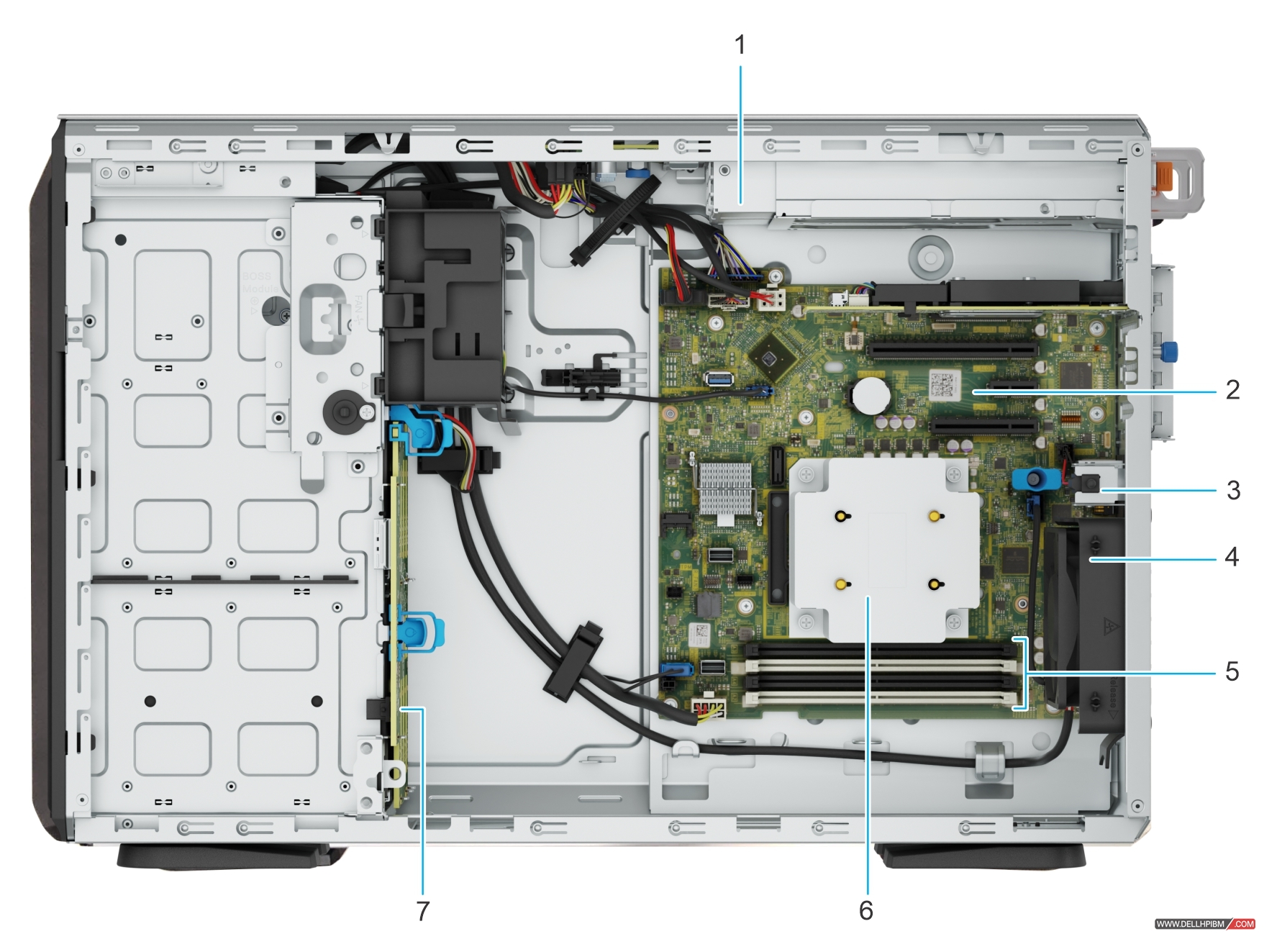 戴尔Dell PowerEdge T360塔式服务器产品样式，外部形态，内部构造及配套说明